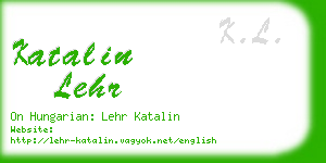 katalin lehr business card